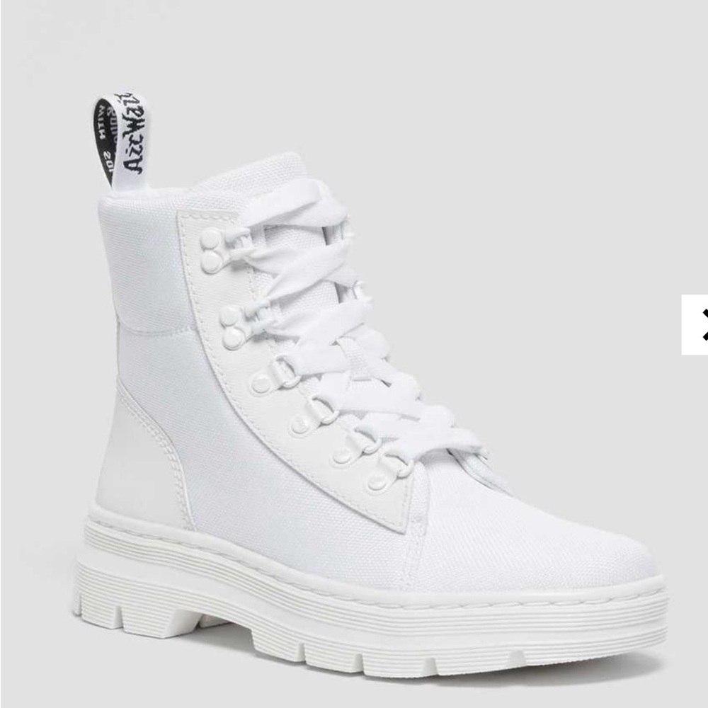 Dr Martens Combs White Canvas High Top